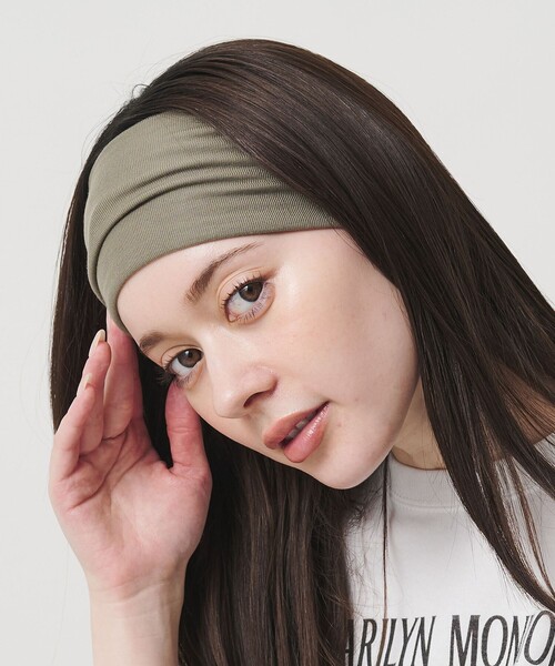 La Maison de Lyllis（メゾンドリリス）の「＜La maison de Lyllis＞FRAI ヘアバンド（ヘアバンド・レディース・ブラック/オリーブ・FREE）」の4枚目の写真