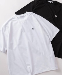 【80】【U.S.POLO ASSN./ユーエス ポロアッスン】ワンポイントロゴ刺繍 クールタッチ 接触冷感 無地 クルーネックTシャツ
