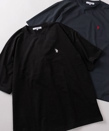 【80】【U.S.POLO ASSN./ユーエス ポロアッスン】ワンポイントロゴ刺繍 クールタッチ 接触冷感 無地 クルーネックTシャツ