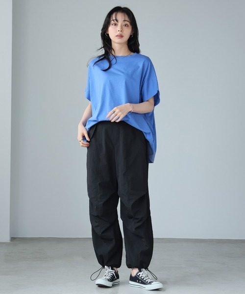itto...(イット)の「水を弾く撥水加工【UVカット&接触冷感】機能付きパラシュートパンツ(カーゴパンツ・レディース・チャコール/ブラック/モカ・FREE)」の10枚目の写真