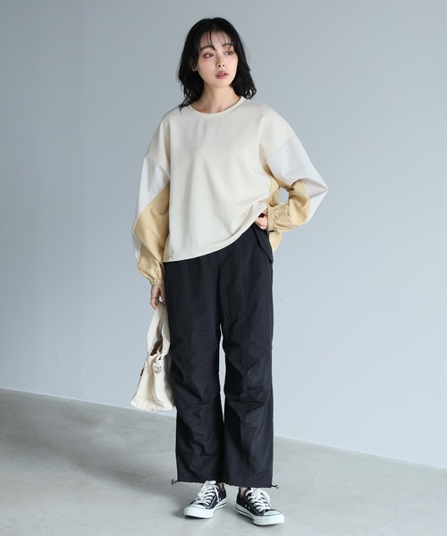 itto...(イット)の「水を弾く撥水加工【UVカット&接触冷感】機能付きパラシュートパンツ(カーゴパンツ・レディース・チャコール/ブラック/モカ・FREE)」の11枚目の写真