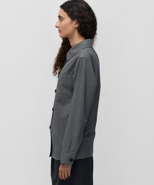 BACCA（バッカ）の「ウールトロピカル シャツジャケット（その他アウター・レディース・グレー・36）」の4枚目の写真