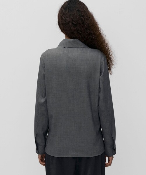 BACCA（バッカ）の「ウールトロピカル シャツジャケット（その他アウター・レディース・グレー・36）」の5枚目の写真