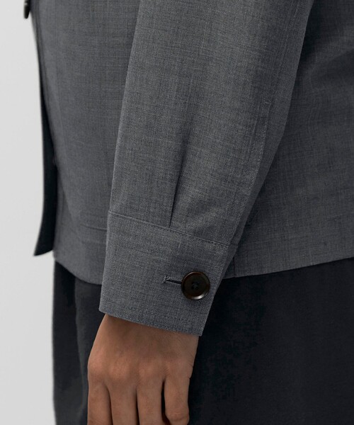 BACCA（バッカ）の「ウールトロピカル シャツジャケット（その他アウター・レディース・グレー・36）」の7枚目の写真