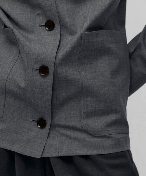 BACCA（バッカ）の「ウールトロピカル シャツジャケット（その他アウター・レディース・グレー・36）」の9枚目の写真