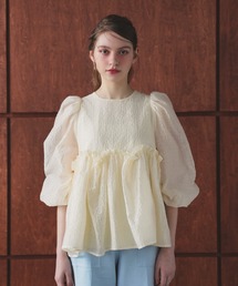 セール】RIB PEPLUM KNIT TOPS（その他トップス）｜MANOF（マノフ）の