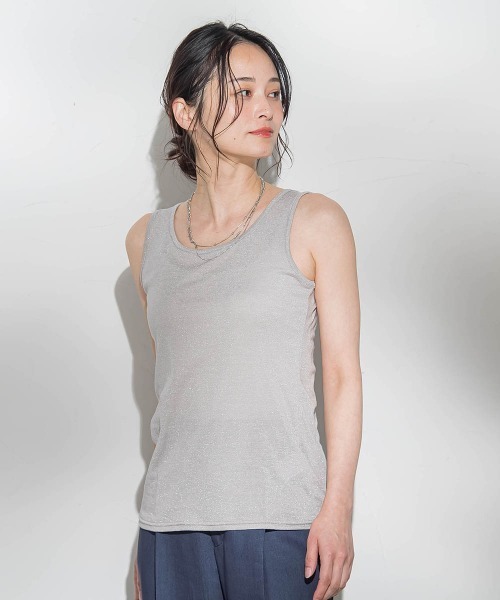 LAUTREAMONT(ロートレアモン)の「ラメフライスカットソー(Tシャツ/カットソー・レディース・ブラック/ホワイト/ベージュ・9号)」の3枚目の写真