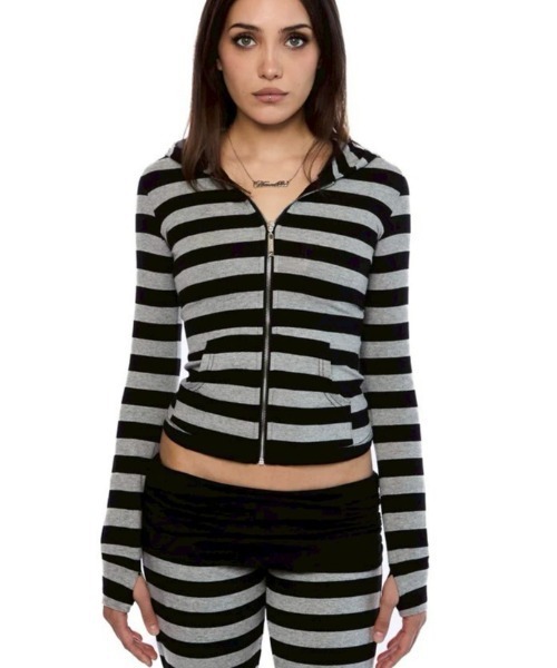 Heaven Sent(ヘブンセント)の「【HeavenSent】Eclipse Zip Up / 【ヘブンセント】バックロゴボーダージップアップパーカー(パーカー・レディース・グレー・XS/S)」の13枚目の写真