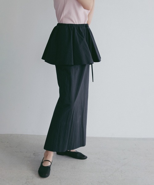 MANOF FRILL 2WAY TIGHT SKIRT ブラック FRILL 2WAY TIGHT SKIRT（スカート）｜MANOF（マノフ）のファッション