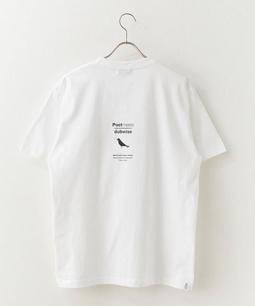 POET MEETS DUBWISE（ポエットミーツダブワイズ）の「POET MEETS DUBWISE/ポエットミーツダブワイズ HOPE T-shirt プリントデザイン プレミアムコットン クルーネックTシャツ 2026年春夏（Tシャツ/カットソー・メンズ・ホワイト/スミクロ・M/L/XL）」の12枚目の写真