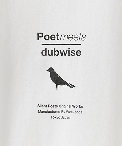 POET MEETS DUBWISE（ポエットミーツダブワイズ）の「POET MEETS DUBWISE/ポエットミーツダブワイズ HOPE T-shirt プリントデザイン プレミアムコットン クルーネックTシャツ 2026年春夏（Tシャツ/カットソー・メンズ・ホワイト/スミクロ・M/L/XL）」の7枚目の写真