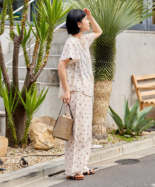 FREAK'S STORE(フリークスストア)の「インド 総柄刺繍 イージーパンツ<セットアップ対応>(その他パンツ・レディース・オフホワイト/ブラック・フリ-)」の12枚目の写真