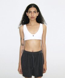 DIAGONAL（ダイアゴナル）の「HEART LOGO TERRY BRA TOP (white)（チューブトップ）」