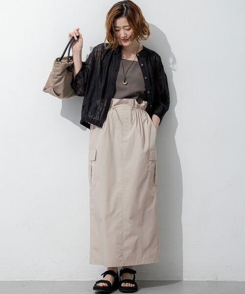 23区(ニジュウサンク)の「シャドーシアーチェック 2WAY ブラウス(シャツ/ブラウス・レディース・アイボリー系/ブラック系・38)」の9枚目の写真