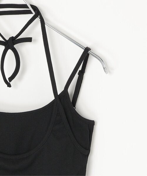 notch.（ノッチ）の「カットリブチョーカーフウキャミ（タンクトップ・レディース・オフホワイト/ブラウン/ブラック・M）」の7枚目の写真