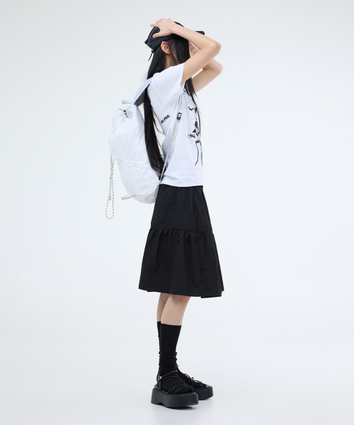 PORTERNA(ポルテナ)の「MAD KISS SHORT SLEEVE T-SHIRT-2COLOR(Tシャツ/カットソー・レディース・チャコールグレー/ホワイト・OS)」の11枚目の写真