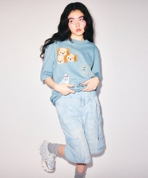 Candy Stripper（キャンディストリッパー）の「CHECK SAGGING DENIM HALF パンツ（デニムパンツ）」