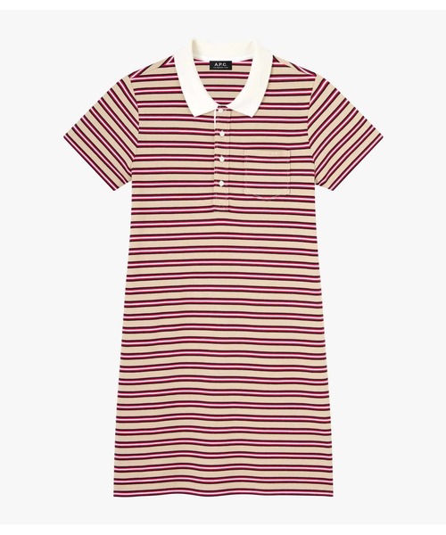 A.P.C.(アーペーセー)の「ROBE POLO RAYE(ワンピース・レディース・ベージュ・M/S)」の1枚目の写真