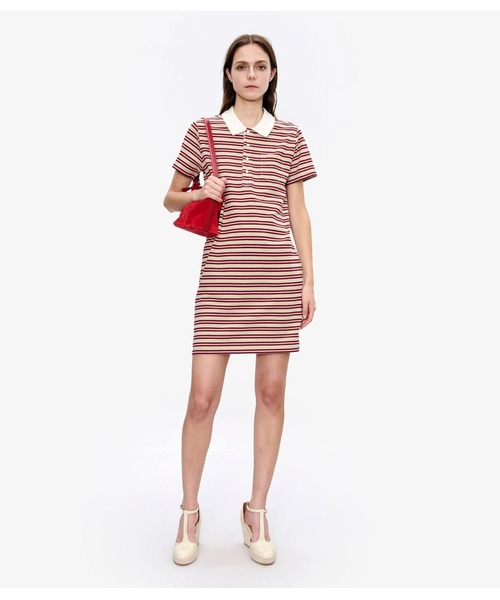 A.P.C.(アーペーセー)の「ROBE POLO RAYE(ワンピース・レディース・ベージュ・M/S)」の2枚目の写真