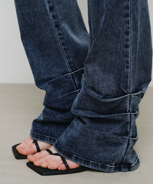 MONGDOL(モンドル)の「サイドシャーリングローライズブーツカットパンツブルーMDPT075BLUE(その他パンツ・レディース・その他・SMALL/MEDIUM/LARGE)」の4枚目の写真