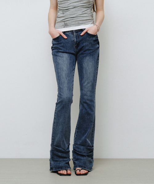 MONGDOL(モンドル)の「サイドシャーリングローライズブーツカットパンツブルーMDPT075BLUE(その他パンツ・レディース・その他・SMALL/MEDIUM/LARGE)」の5枚目の写真
