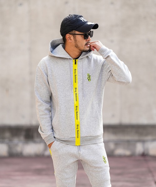 adamsJUGGLER(アダムスジャグラー)の「RTEGネオン/OEジップフーディー(パーカー・メンズ・グレー/ブラック・S/M/L/XL)」の1枚目の写真