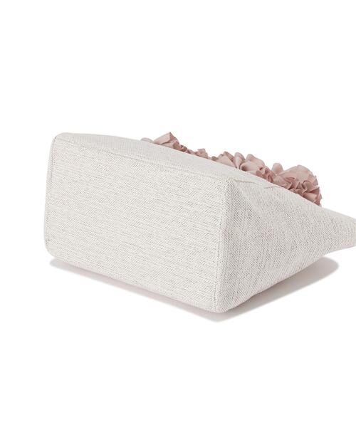 EDIT COLOGNE（エディットコロン）の「フリルハンドルトートバッグ（ショルダーバッグ・レディース・ブラック/ピンク・ﾌﾘ-）」の7枚目の写真