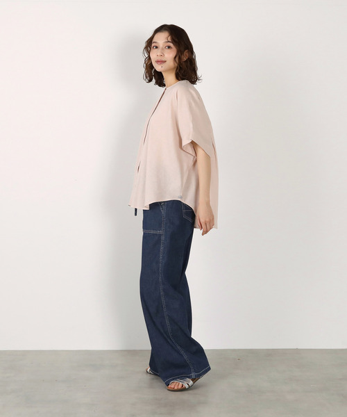 MELROSE claire(メルローズ クレール)の「《別注》【Duchess Designs/ダッチェス・デザイン】VIS/麻ドルマンブラウス(シャツ/ブラウス・レディース・ブラウン系その他/ブラウン/ベージュ/ラベンダー/イエロー・FREE)」の11枚目の写真