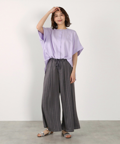 MELROSE claire(メルローズ クレール)の「《別注》【Duchess Designs/ダッチェス・デザイン】VIS/麻ドルマンブラウス(シャツ/ブラウス・レディース・ブラウン系その他/ブラウン/ベージュ/ラベンダー/イエロー・FREE)」の21枚目の写真