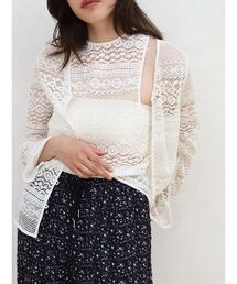 Crochet knit cardigan
