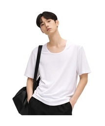 NTBC（エヌティービーシー）の「Uネッククールベーシック半袖Tシャツ_2COLOR（Tシャツ/カットソー）」