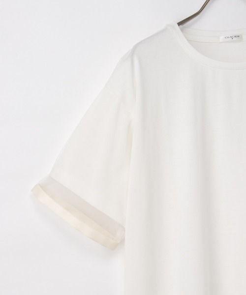 Honeys（ハニーズ）の「【ＵＶカット】袖チュールトップス（Tシャツ/カットソー・レディース・ブルーグリーン/アイボリー/オレンジ系その他2/ブラック・LL/S/M/L）」の13枚目の写真