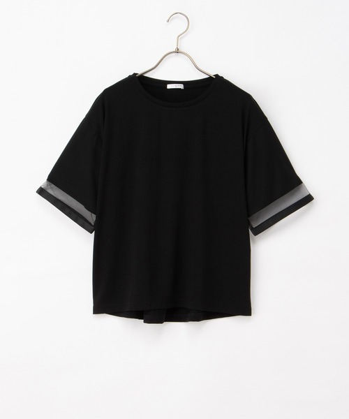 Honeys（ハニーズ）の「【ＵＶカット】袖チュールトップス（Tシャツ/カットソー・レディース・ブルーグリーン/アイボリー/オレンジ系その他2/ブラック・LL/S/M/L）」の14枚目の写真