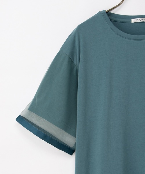 Honeys（ハニーズ）の「【ＵＶカット】袖チュールトップス（Tシャツ/カットソー・レディース・ブルーグリーン/アイボリー/オレンジ系その他2/ブラック・LL/S/M/L）」の17枚目の写真