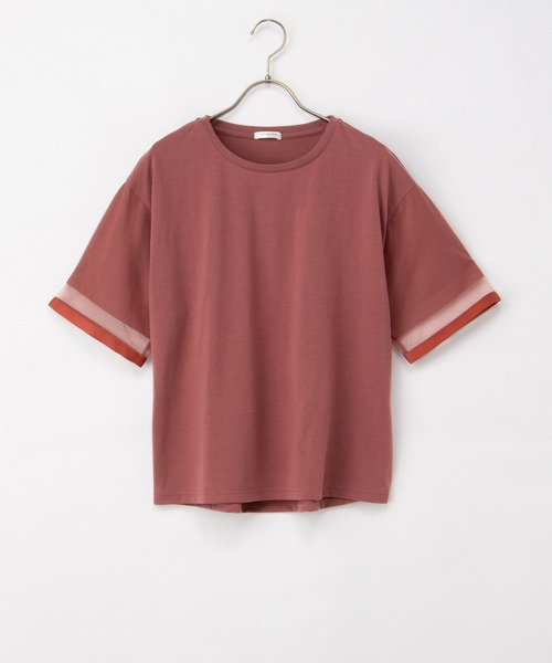 Honeys（ハニーズ）の「【ＵＶカット】袖チュールトップス（Tシャツ/カットソー・レディース・ブルーグリーン/アイボリー/オレンジ系その他2/ブラック・LL/S/M/L）」の18枚目の写真