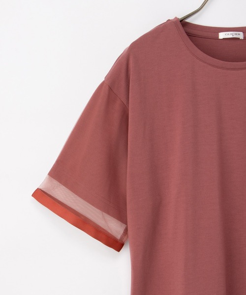 Honeys（ハニーズ）の「【ＵＶカット】袖チュールトップス（Tシャツ/カットソー・レディース・ブルーグリーン/アイボリー/オレンジ系その他2/ブラック・LL/S/M/L）」の19枚目の写真