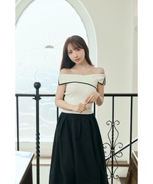 MISTREASS（ミストレアス）の「Piping off shoulder knit（ニット/セーター）」