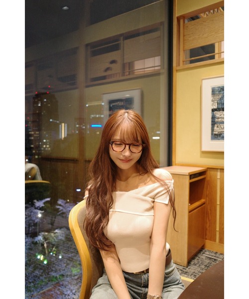 MISTREASS(ミストレアス)の「Piping off shoulder knit(ニット/セーター・レディース・ピンク/ホワイト/ネイビー・FREE)」の10枚目の写真