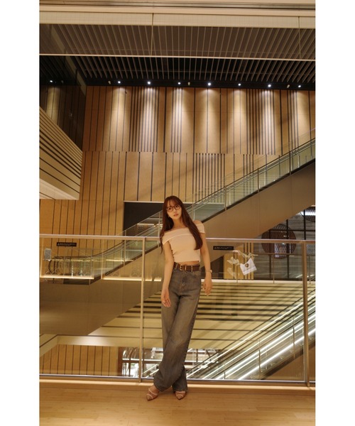 MISTREASS(ミストレアス)の「Piping off shoulder knit(ニット/セーター・レディース・ピンク/ホワイト/ネイビー・FREE)」の7枚目の写真