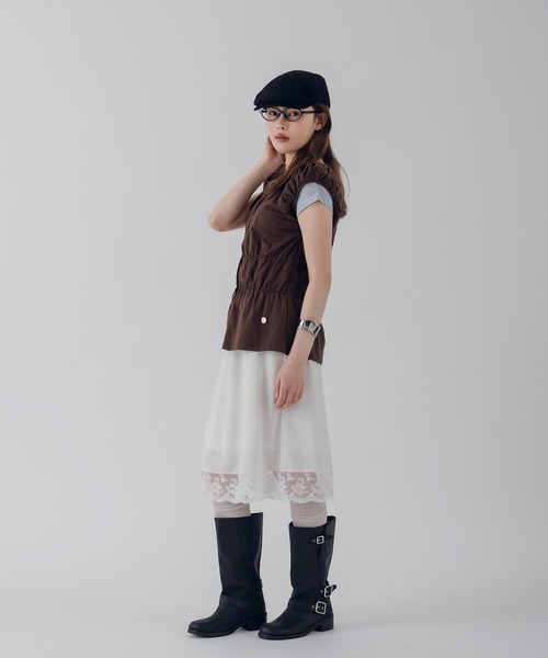 MUHET(ミュエータ)の「puff sleeve docking peplum top / パフスリーブドッキングペプラムトップス(その他トップス・レディース・ブラウン/ピンク/ブラック/ライトブルー・FREE)」の17枚目の写真