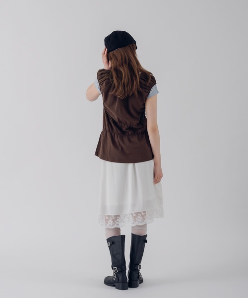 MUHET(ミュエータ)の「puff sleeve docking peplum top / パフスリーブドッキングペプラムトップス(その他トップス・レディース・ブラウン/ピンク/ブラック/ライトブルー・FREE)」の18枚目の写真