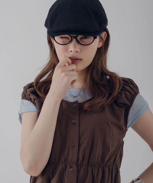 MUHET(ミュエータ)の「puff sleeve docking peplum top / パフスリーブドッキングペプラムトップス(その他トップス・レディース・ブラウン/ピンク/ブラック/ライトブルー・FREE)」の13枚目の写真