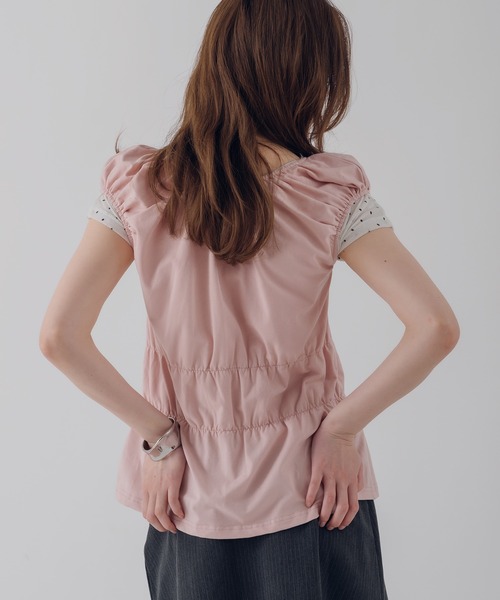 MUHET(ミュエータ)の「puff sleeve docking peplum top / パフスリーブドッキングペプラムトップス(その他トップス・レディース・ブラウン/ピンク/ブラック/ライトブルー・FREE)」の21枚目の写真