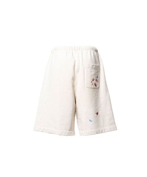 Maison MIHARA YASUHIRO(メゾンミハラヤスヒロ)の「【MIHARAYASUHIRO/ミハラヤスヒロ】Kids Sticker Printed Sweat Shorts / KIDS STICKER SHORTS(スウェットパンツ・メンズ・ブラック/ホワイト・44/46/48)」の4枚目の写真