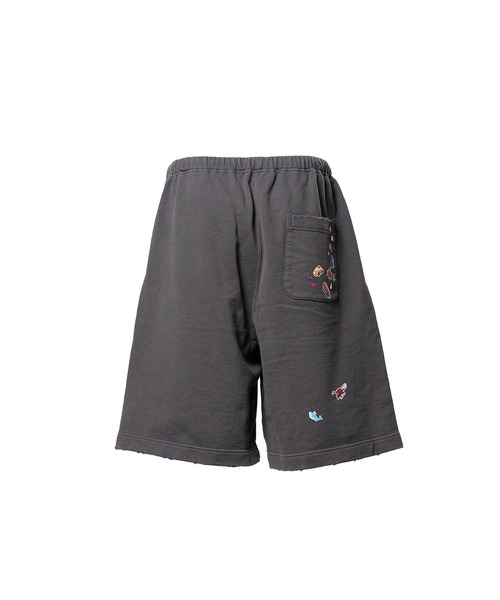 Maison MIHARA YASUHIRO(メゾンミハラヤスヒロ)の「【MIHARAYASUHIRO/ミハラヤスヒロ】Kids Sticker Printed Sweat Shorts / KIDS STICKER SHORTS(スウェットパンツ・メンズ・ブラック/ホワイト・44/46/48)」の6枚目の写真