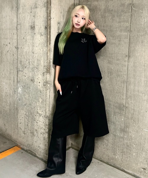 A'GEM9(エージェムナイン)の「A'GEM/9 × .kom 『A'GEM/9/エージェムナイン』 ラインストーンエンジェルTシャツ(Tシャツ/カットソー・レディース・ブラック×ブルー/ブラック×シルバー/ブラック×ピンク・M/L)」の17枚目の写真