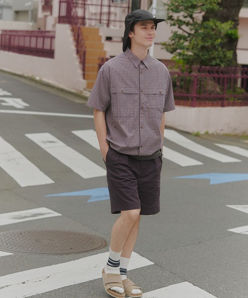 MAISON CLUB（メゾンクラブ）の「【MAISON CLUB】Fishing Half Sleeve Shirt / フィッシング半袖シャツ（シャツ/ブラウス・メンズ・ネイビー/ブルー・L/M）」の7枚目の写真