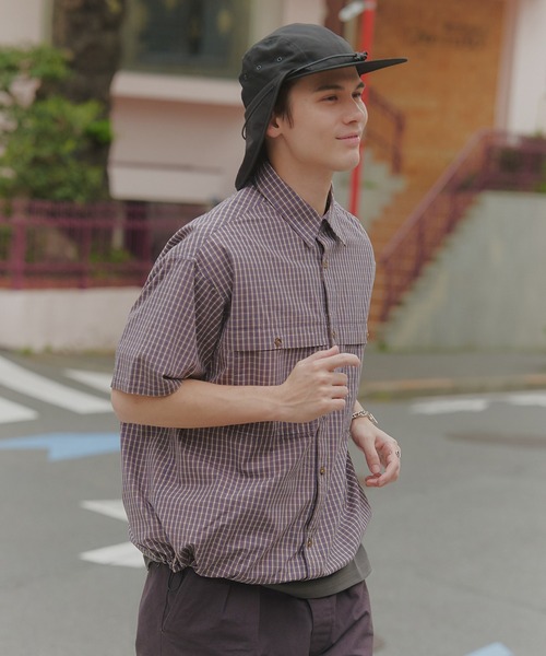MAISON CLUB（メゾンクラブ）の「【MAISON CLUB】Fishing Half Sleeve Shirt / フィッシング半袖シャツ（シャツ/ブラウス・メンズ・ネイビー/ブルー・L/M）」の5枚目の写真