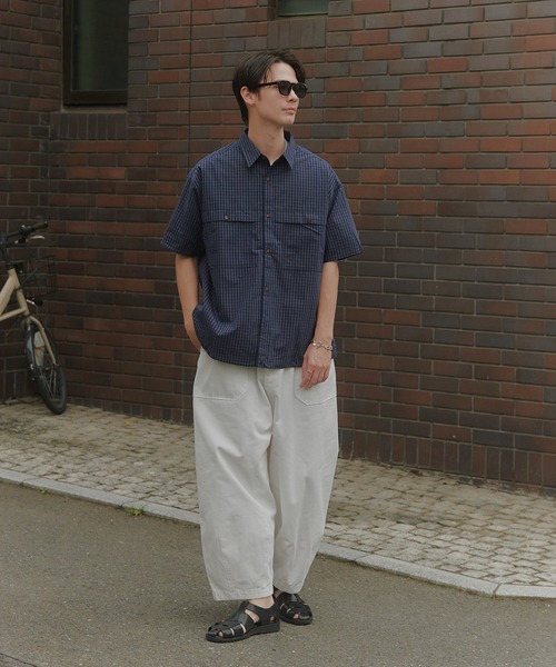 MAISON CLUB（メゾンクラブ）の「【MAISON CLUB】Fishing Half Sleeve Shirt / フィッシング半袖シャツ（シャツ/ブラウス・メンズ・ネイビー/ブルー・L/M）」の18枚目の写真