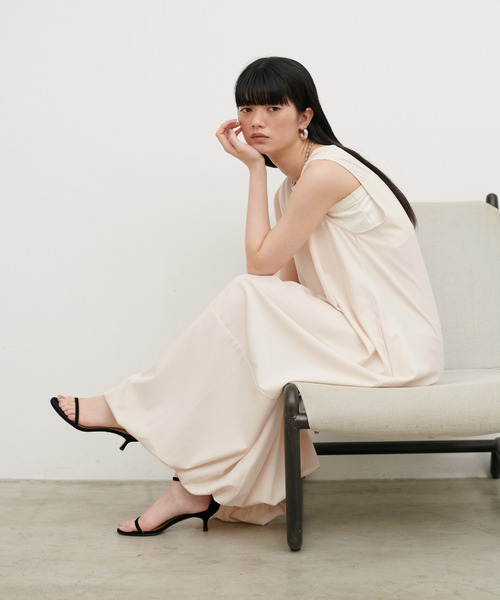 LARUTA(ラルータ)の「【LARUTA】ノースリーブバルーンワンピース(ワンピース・レディース・アイボリー/ブラック・FREE)」の19枚目の写真